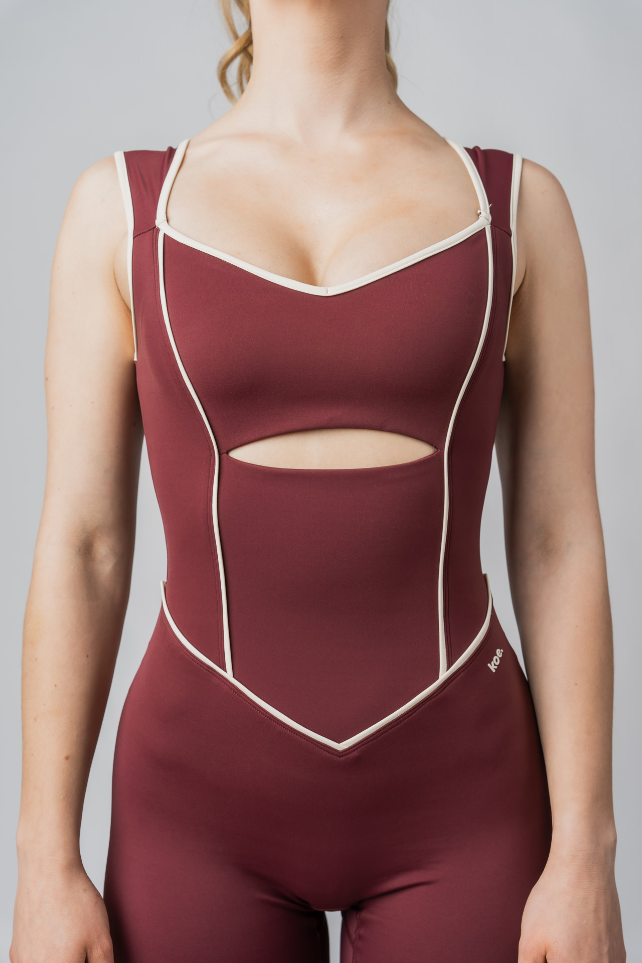 Pulse Jumpsuit Short Burgundy - Slika 4