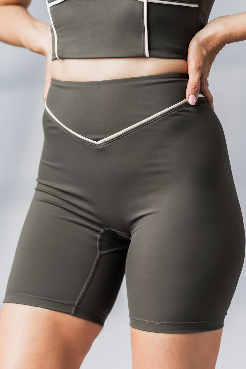 Flow Leggings Short Olive - Slika 5