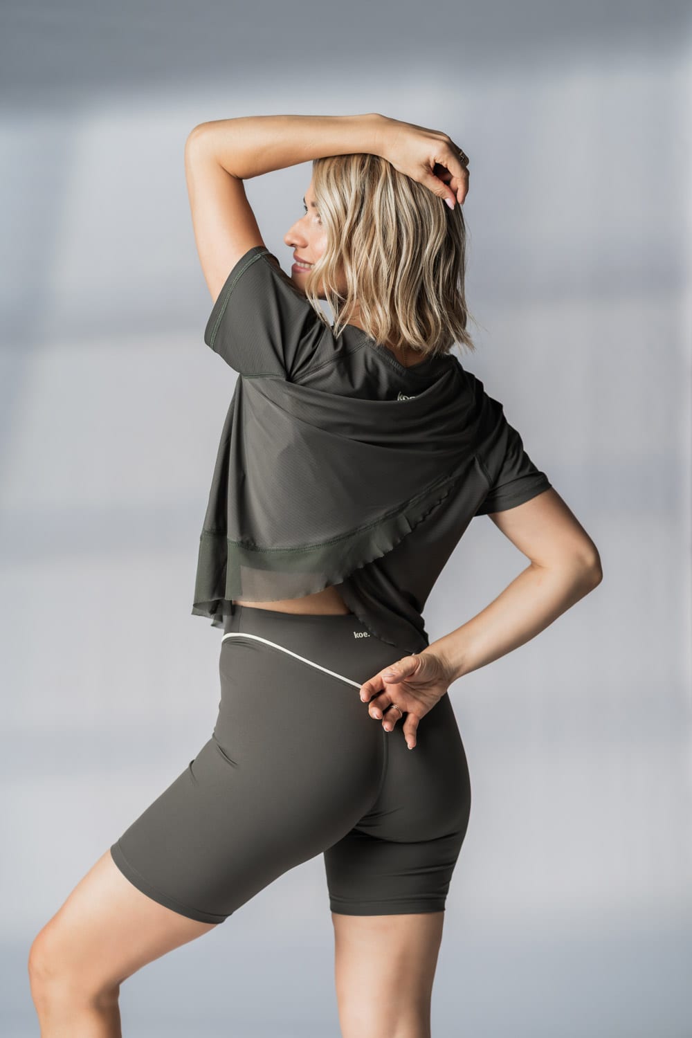 Flow Leggings Short Olive - Slika 8